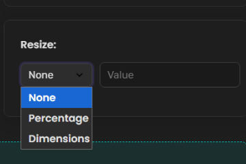 resizing options